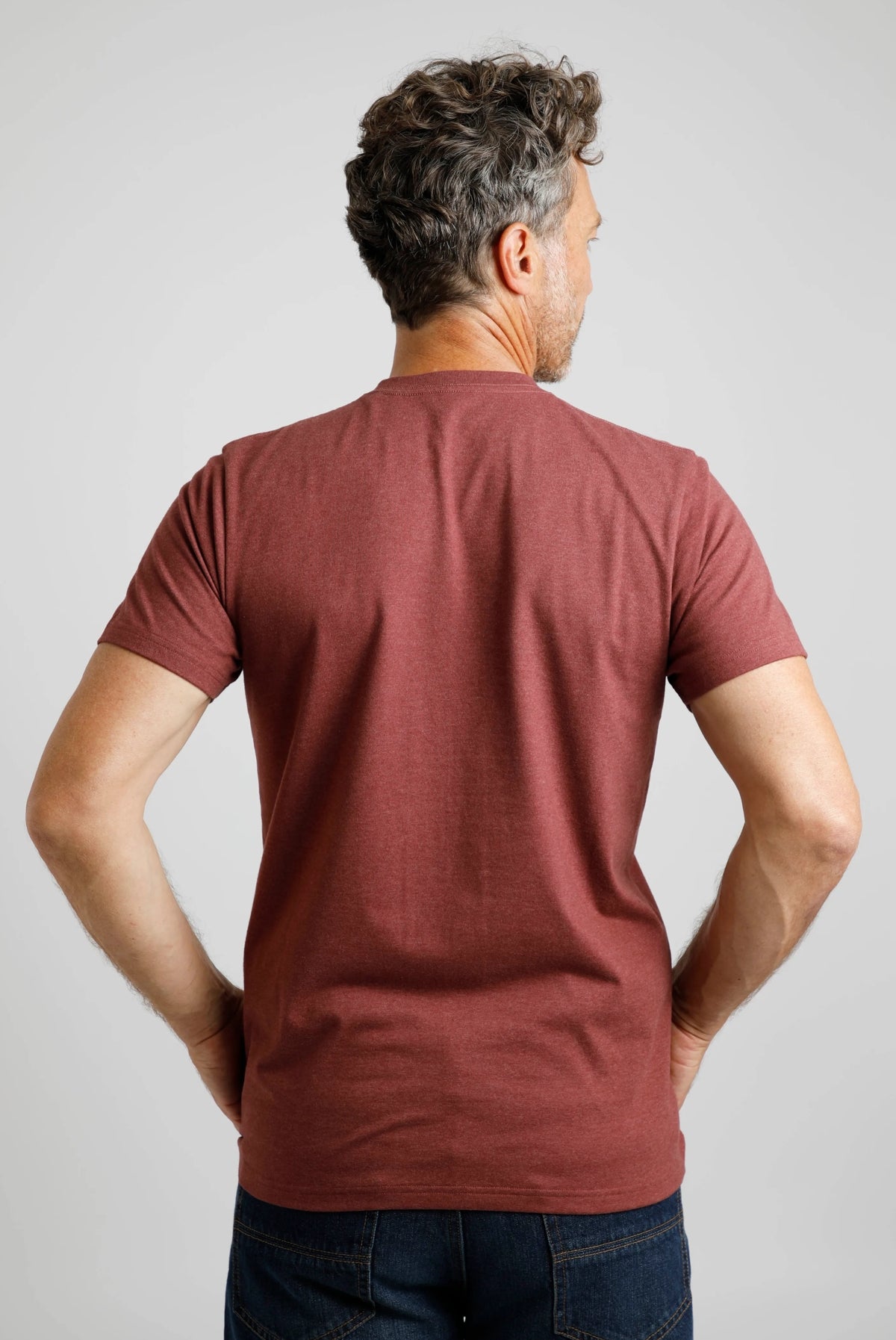 Weird Fish Mens 'Fished' Plain Tee - Pinot Red