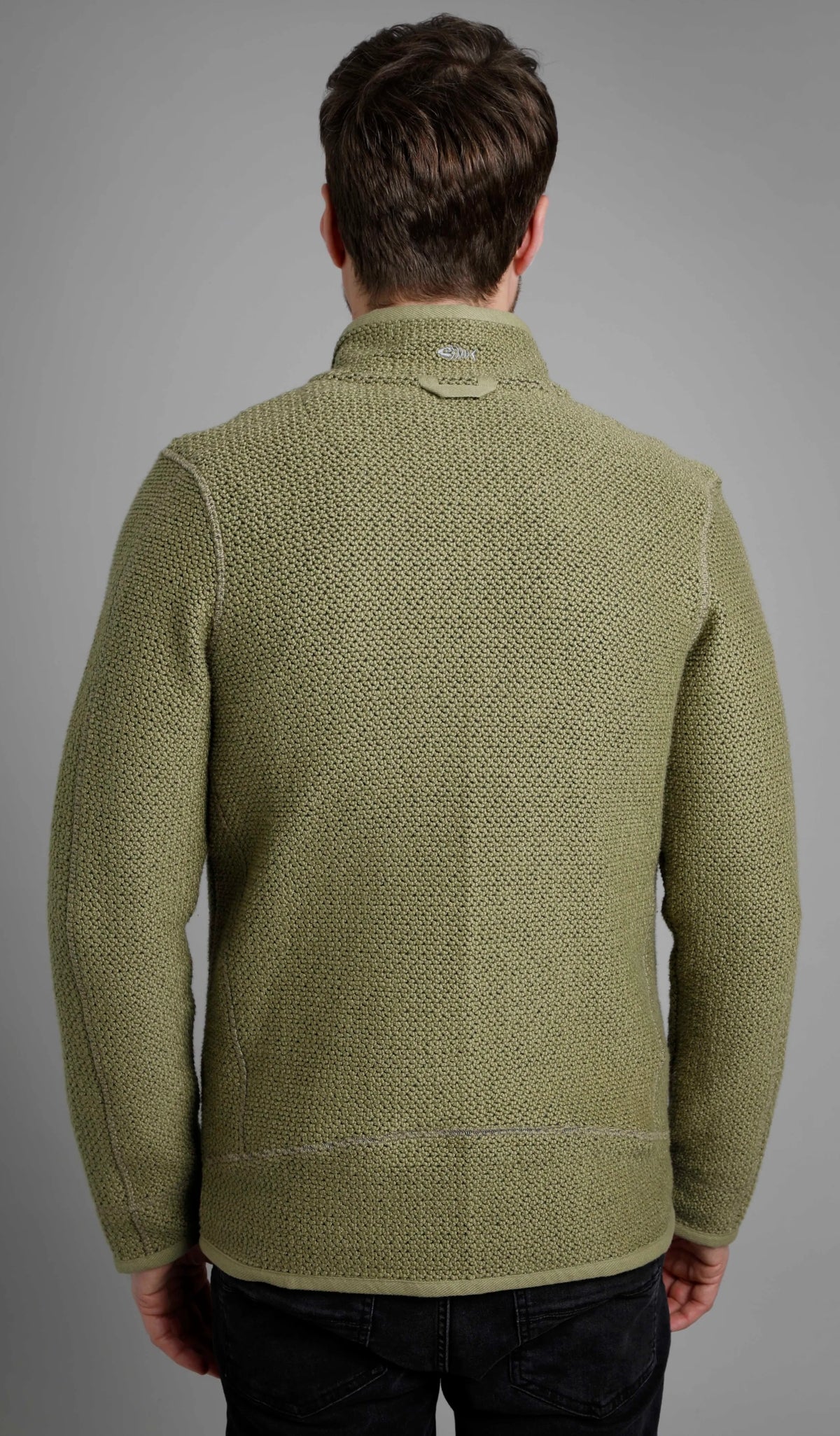 Weird Fish Mens 'Transom' Full Zip Macaroni Jacket - Olive Green