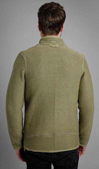 Weird Fish Mens 'Transom' Full Zip Macaroni Jacket - Olive Green