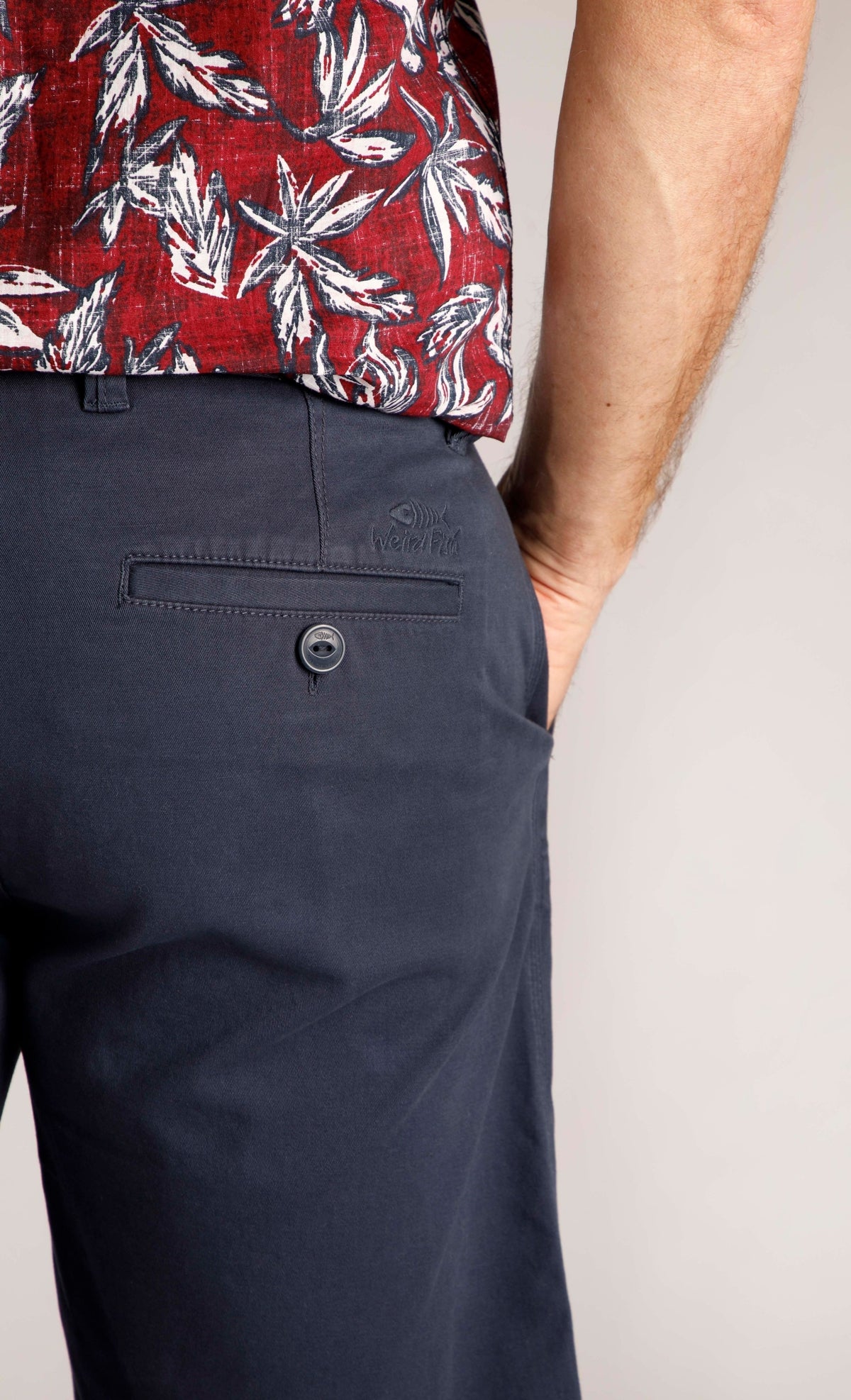 Weird Fish Mens 'Rayburn' Flat Front Shorts - Navy