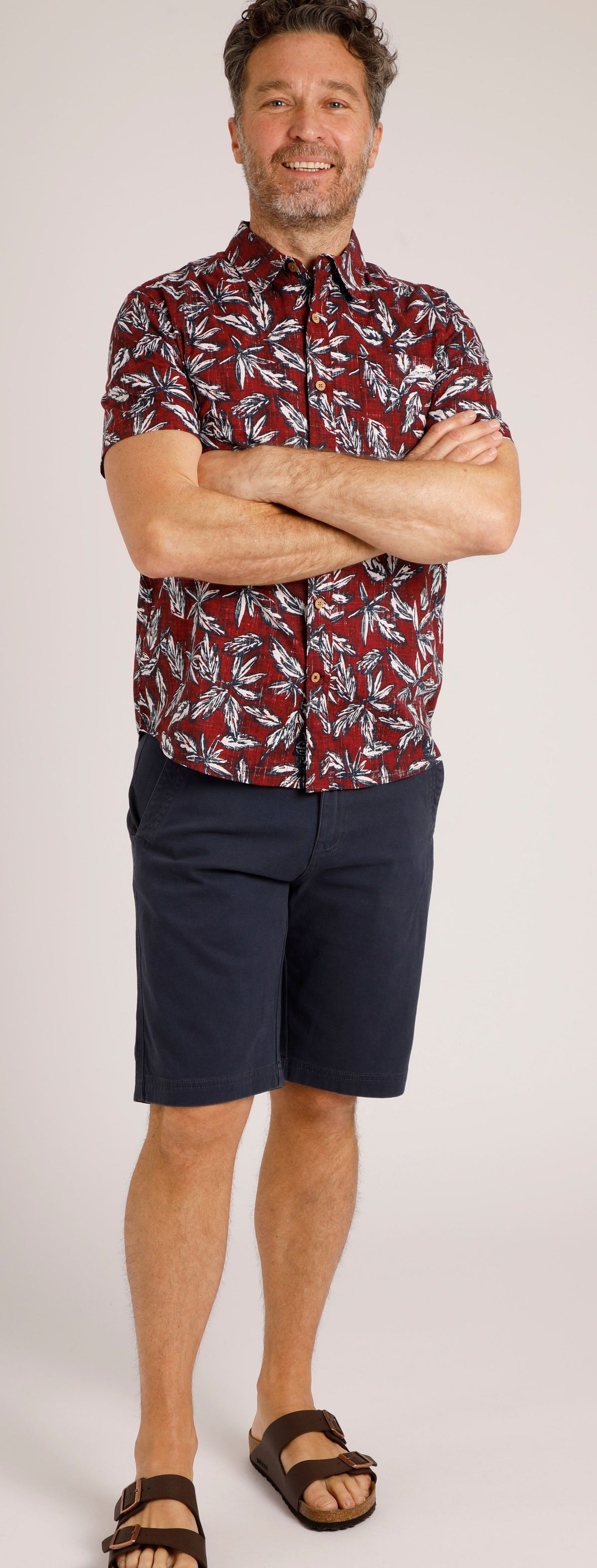 Weird Fish Mens 'Rayburn' Flat Front Shorts - Navy