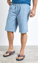 Weird Fish Mens Murrisk Relaxed Casual Shorts Faded Denim