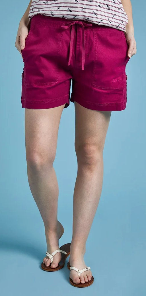 Weird Fish Womens 'Willoughby' Cotton Shorts - Boysenberry