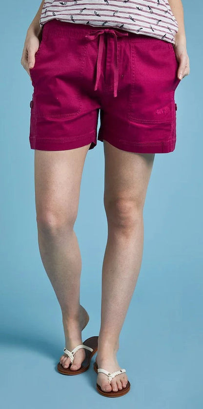 Weird Fish Womens 'Willoughby' Cotton Shorts - Boysenberry