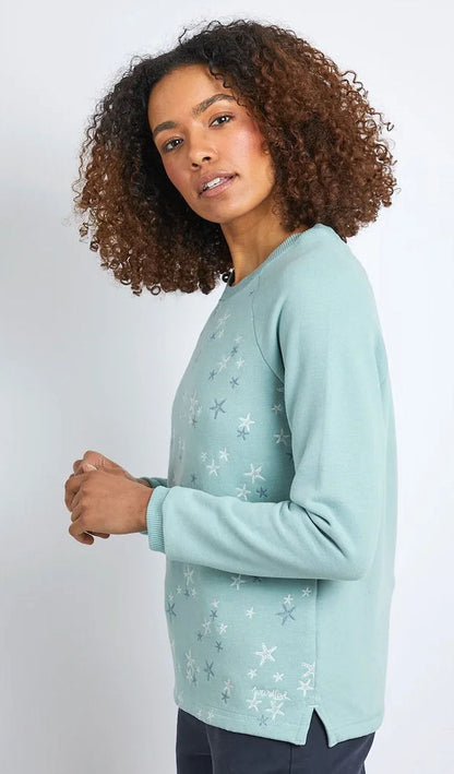 Weird Fish Womens 'Angra' Crew Neck Sweatshirt - Faded Jade