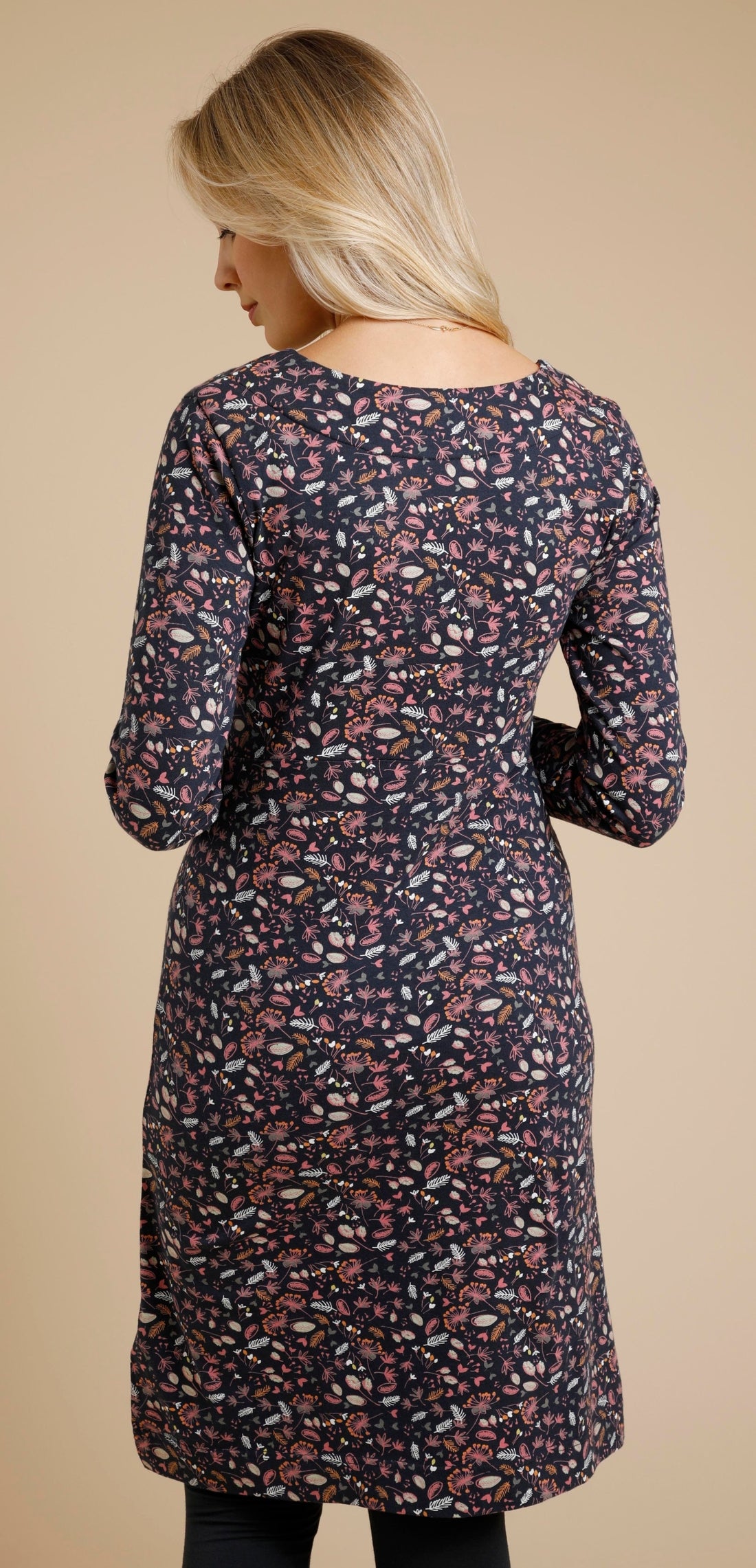 Weird Fish Womens 'Delray' Floral Print Dress - Navy