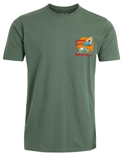Weird Fish Mens 'Responsibly Sauced' Printed Tee - Military Green