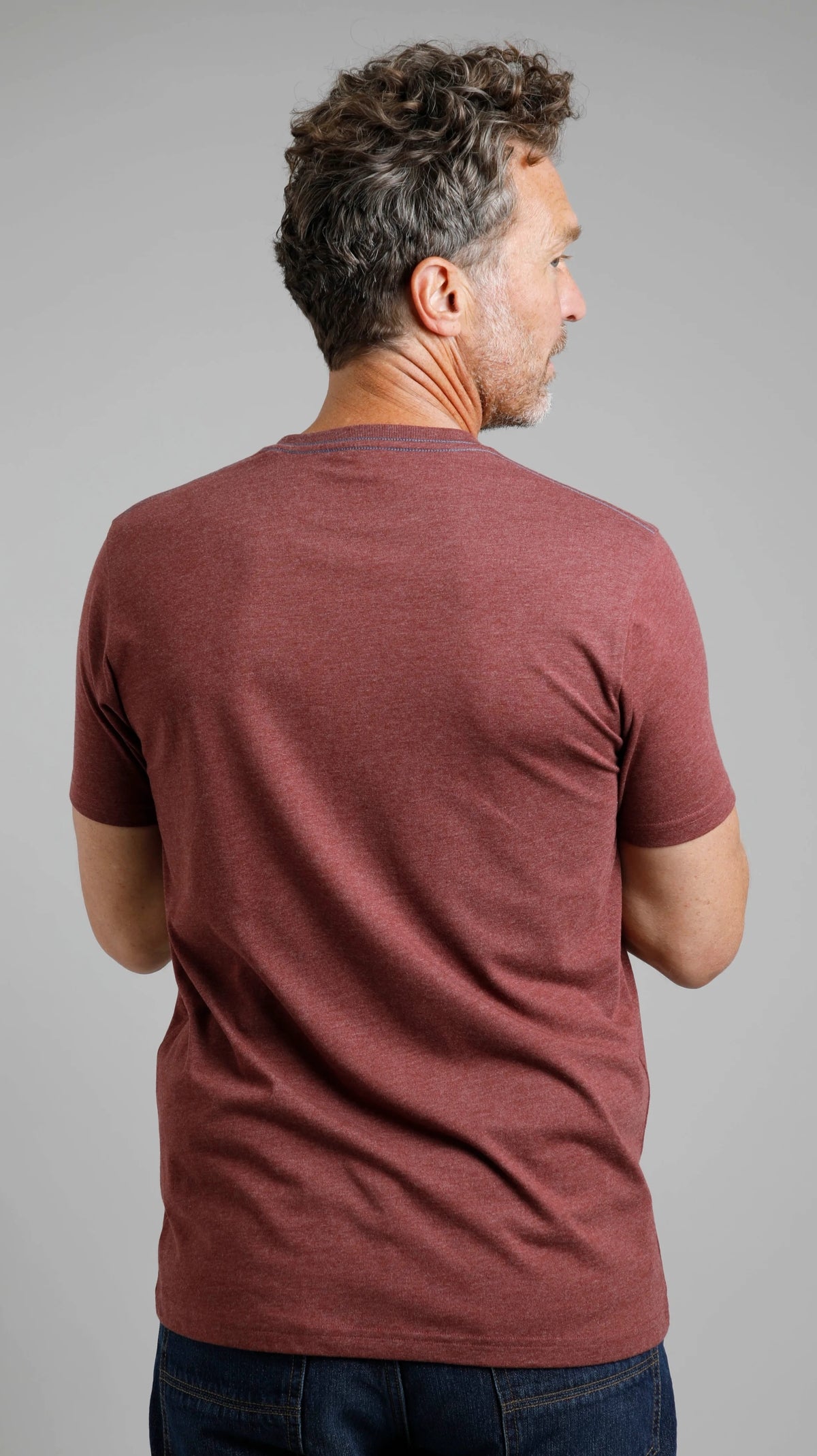 Weird Fish Mens 'Vista' Printed Tee - Pinot Red