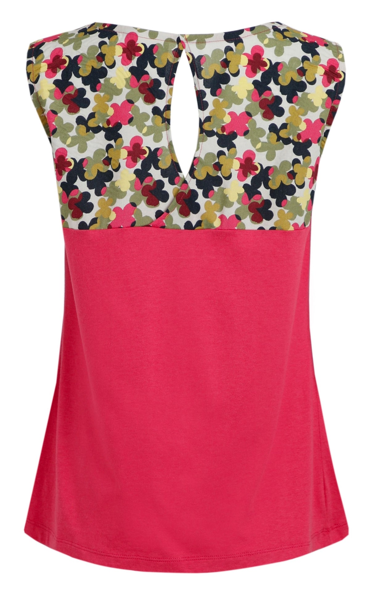 Weird Fish Womens 'Tisha' Floral Back Vest - Berry