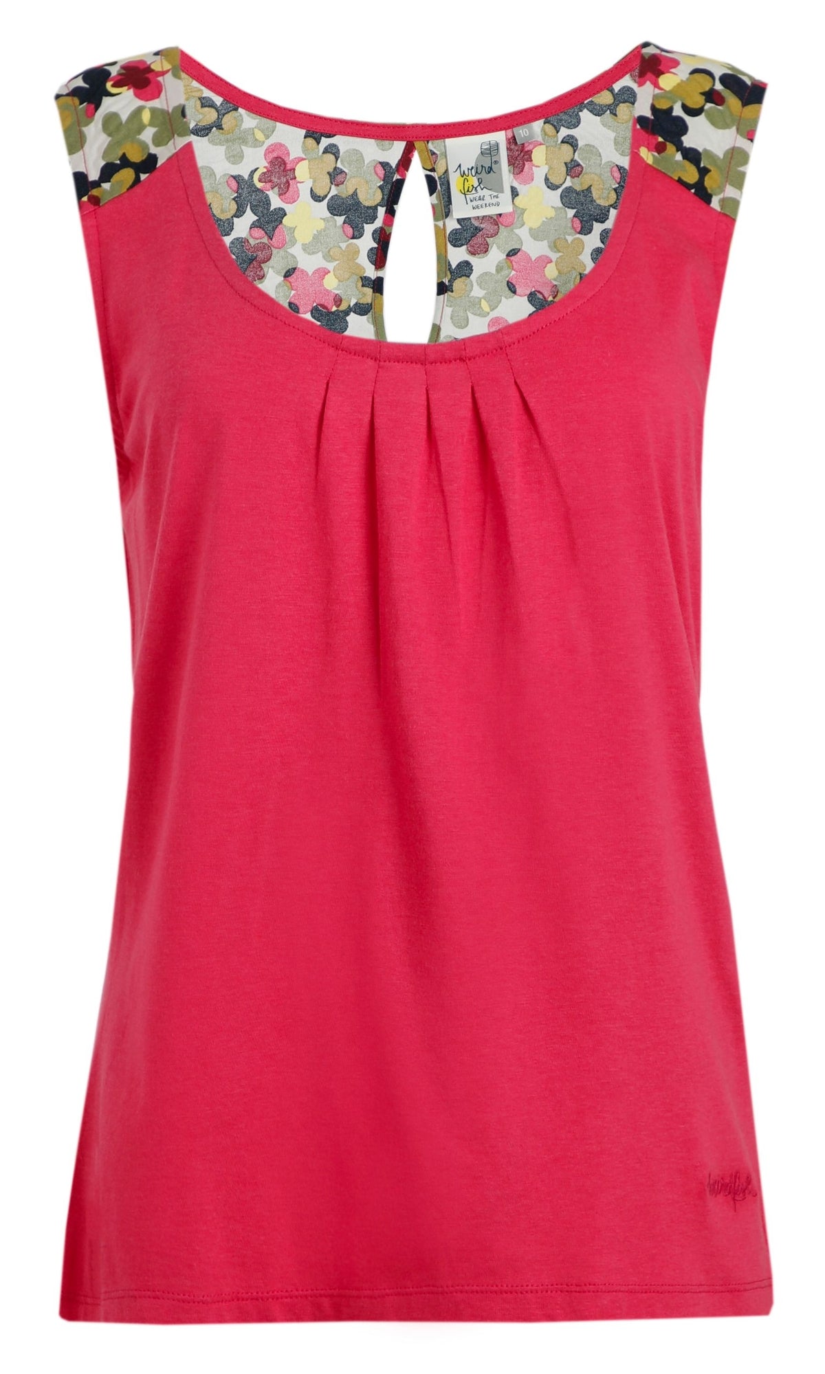 Weird Fish Womens 'Tisha' Floral Back Vest - Berry