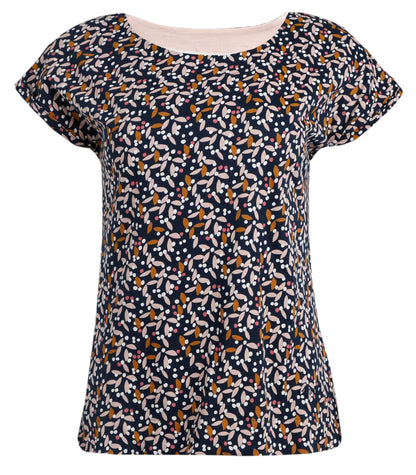 Weird Fish Womens 'Paw Paw' T-Shirt - Dark Navy