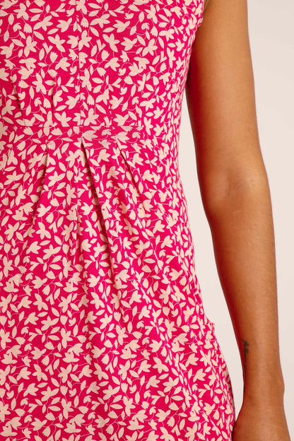 Weird Fish Womens 'Indus' Printed Jersey Tunic - Berry
