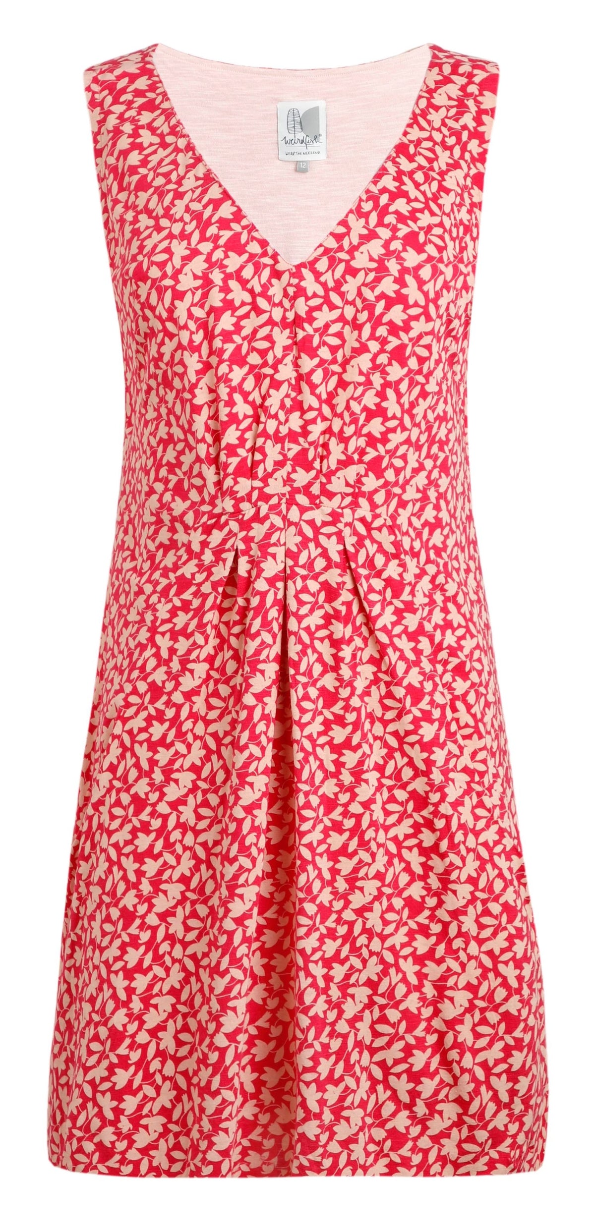 Weird Fish Womens 'Indus' Printed Jersey Tunic - Berry