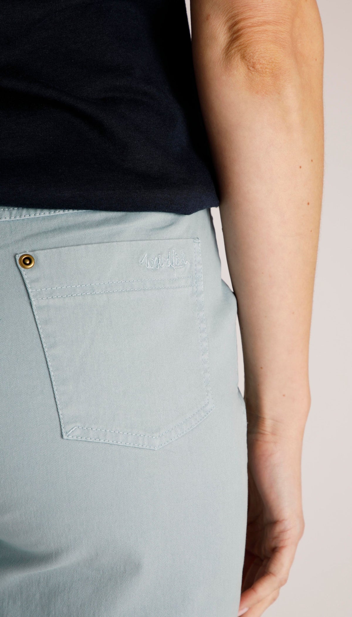 Weird Fish Womens 'Carmen' Stretch Shorts - Faded Denim