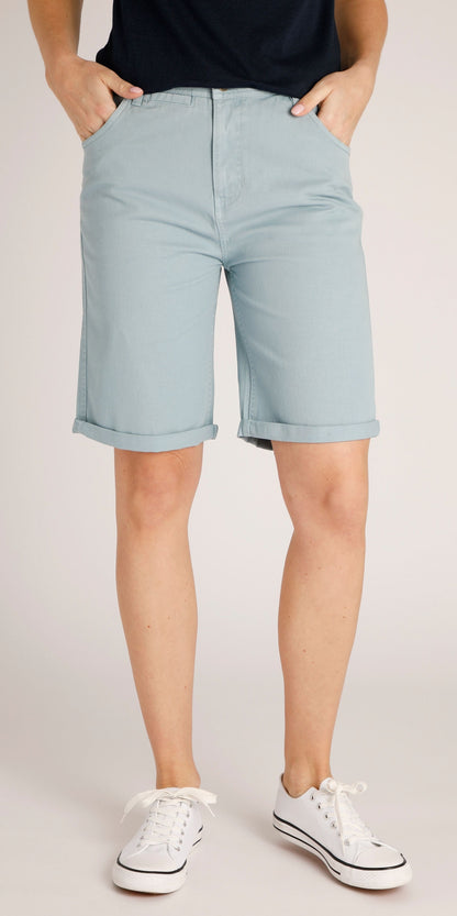 Weird Fish Womens 'Carmen' Stretch Shorts - Faded Denim