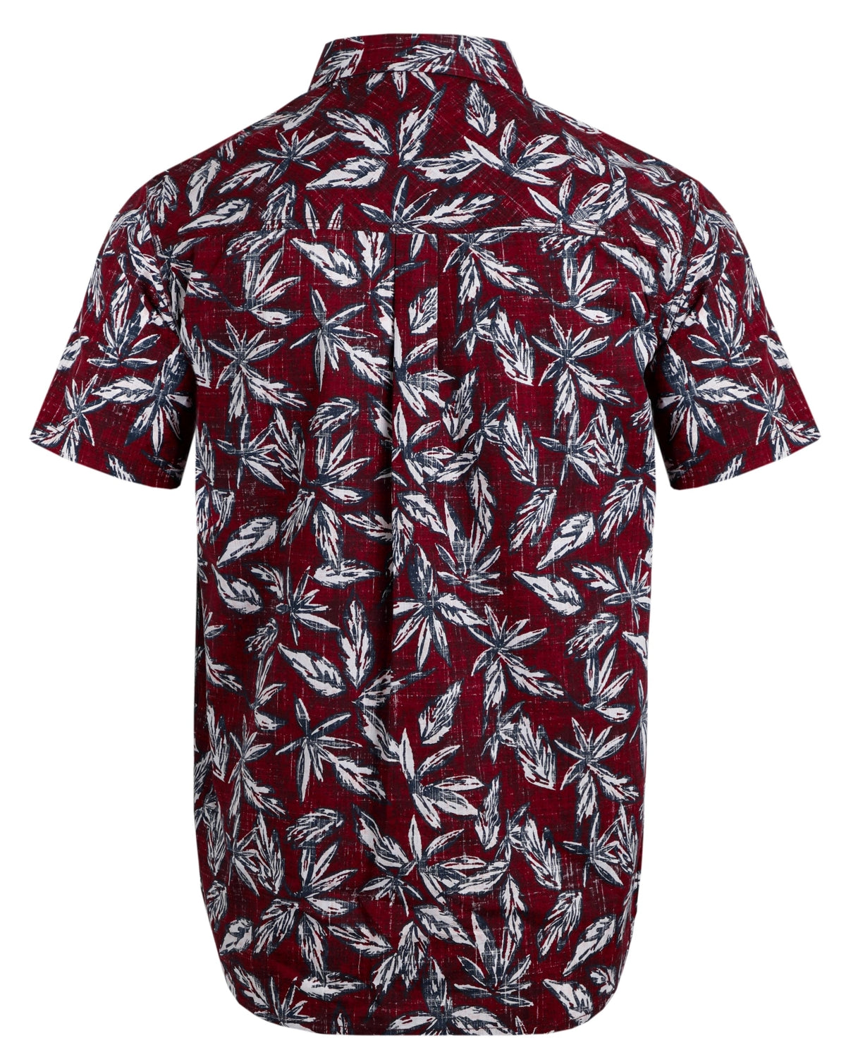 Weird Fish Mens 'Faraway' Tropical Print Shirt - Garnet Red