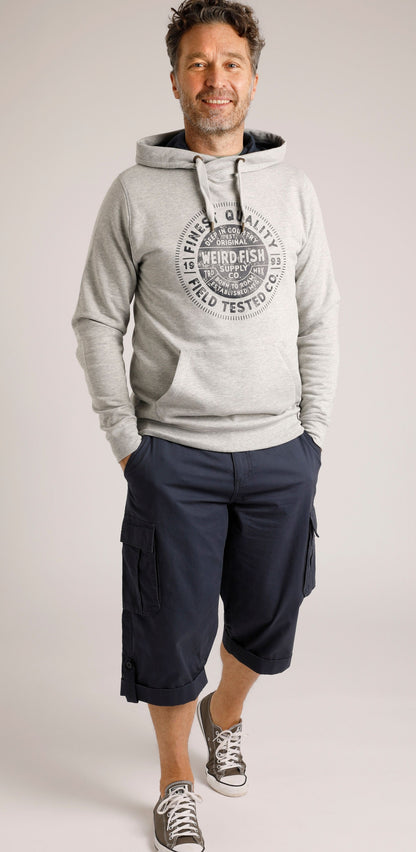 Weird Fish Mens 'Bathhurst' Pop Over Hoodie - Grey