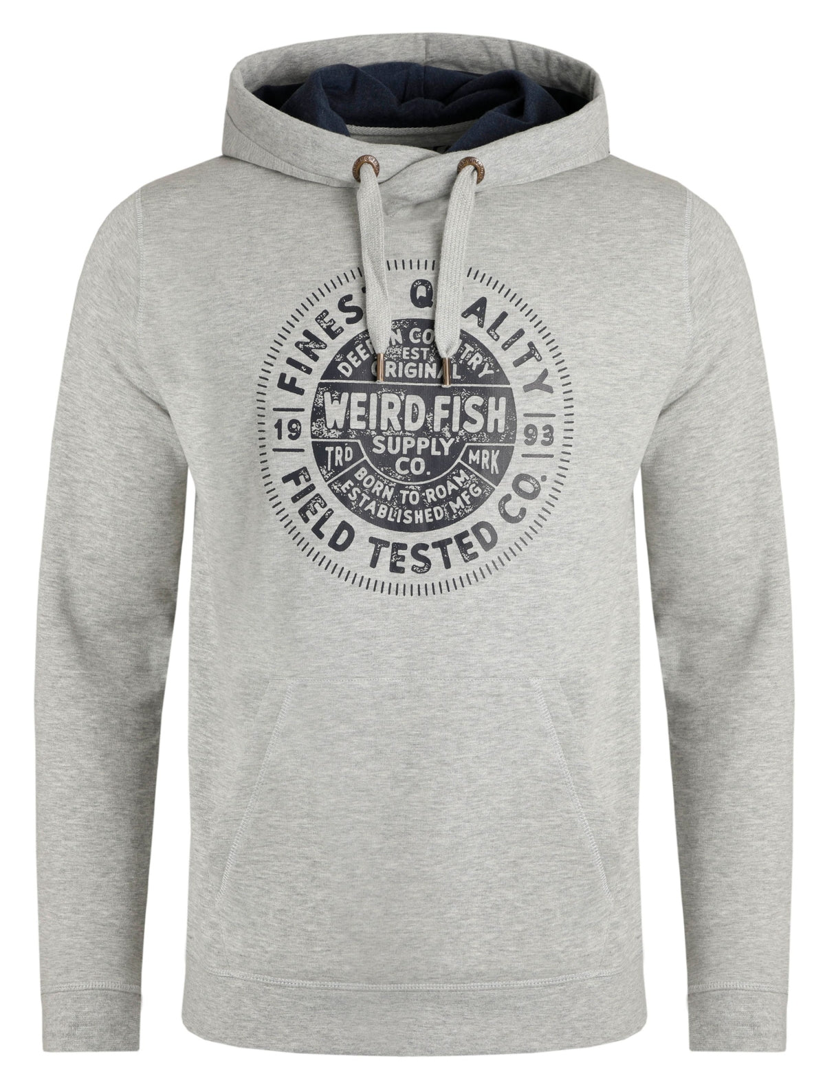 Weird Fish Mens 'Bathhurst' Pop Over Hoodie - Grey