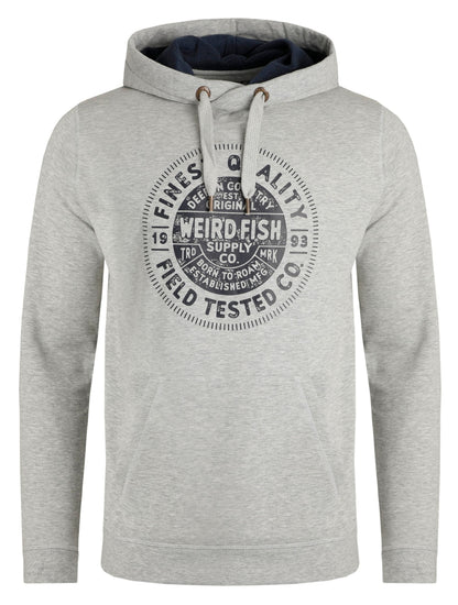 Weird Fish Mens 'Bathhurst' Pop Over Hoodie - Grey