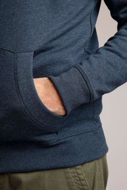 Weird Fish Mens 'Canberra' Full Zip Hoodie - Navy
