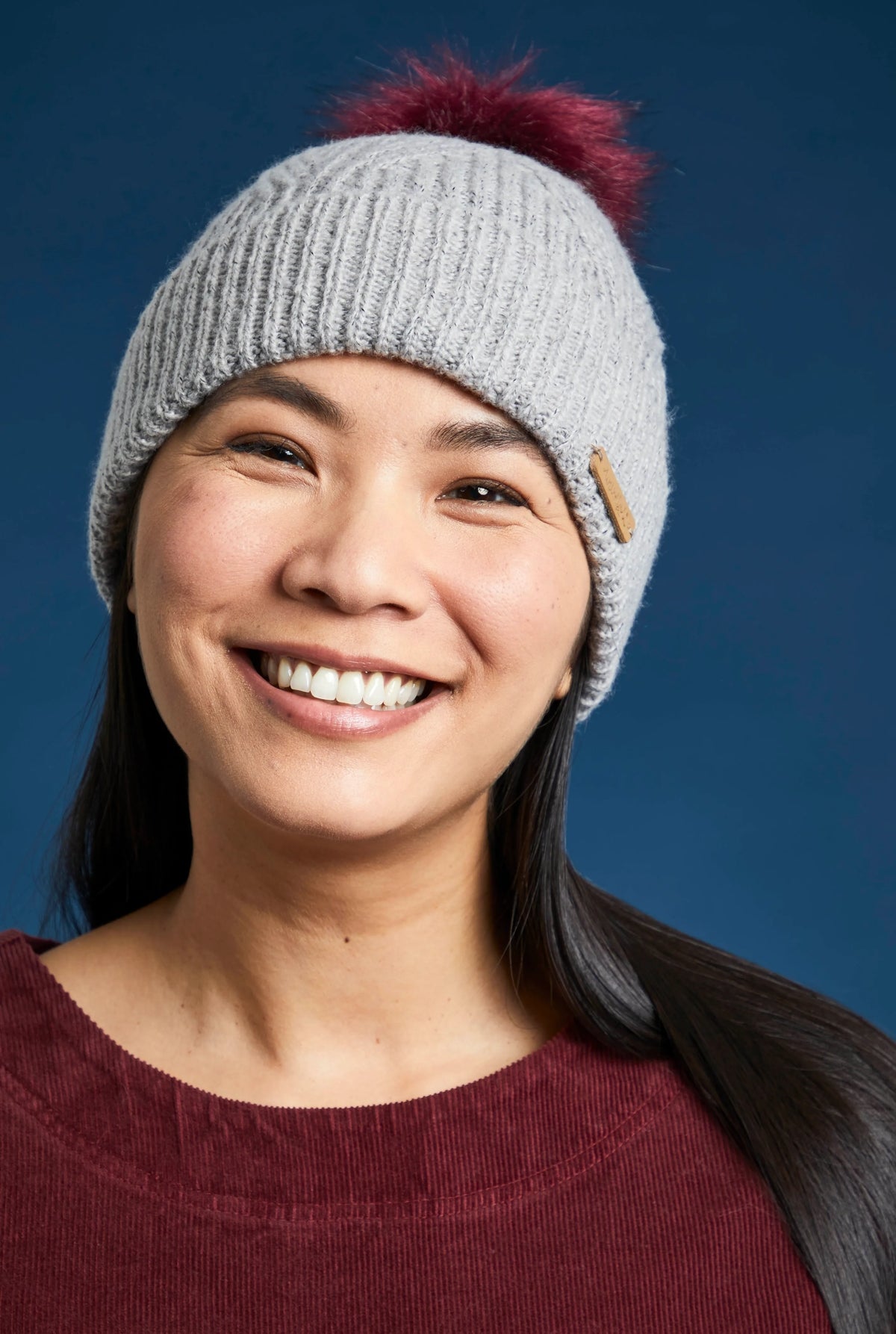 Weird Fish 'Allium' Knitted Bobble Hat - Pearl Grey