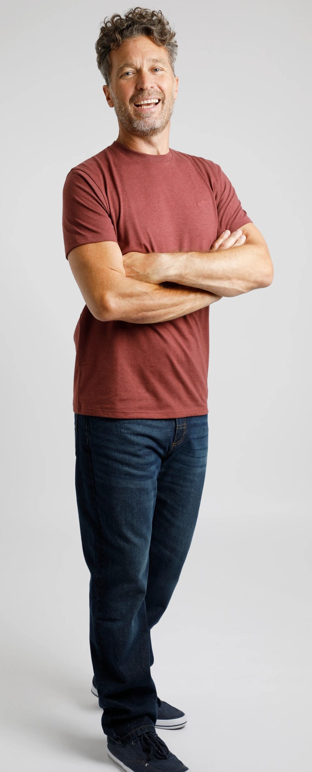 Weird Fish Mens 'Fished' Plain Tee - Pinot Red