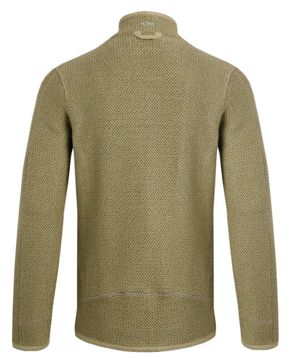 Weird Fish Mens 'Stern' 1/4 Zip Macaroni Knitted Top - Olive Green