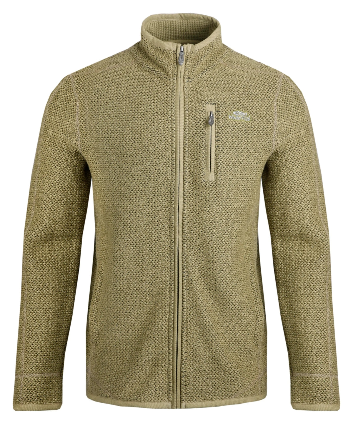 Weird Fish Mens 'Transom' Full Zip Macaroni Jacket - Olive Green