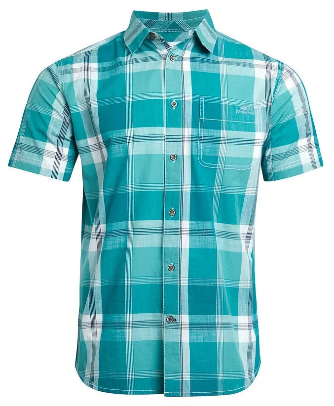Weird Fish Mens 'Avalon' Short Sleeve Check Shirt - Viridis