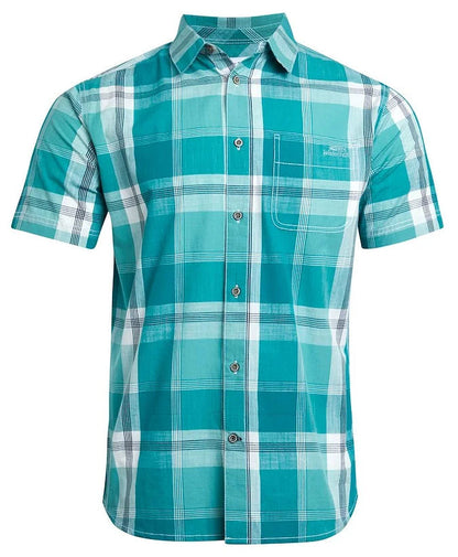 Weird Fish Mens 'Avalon' Short Sleeve Check Shirt - Viridis