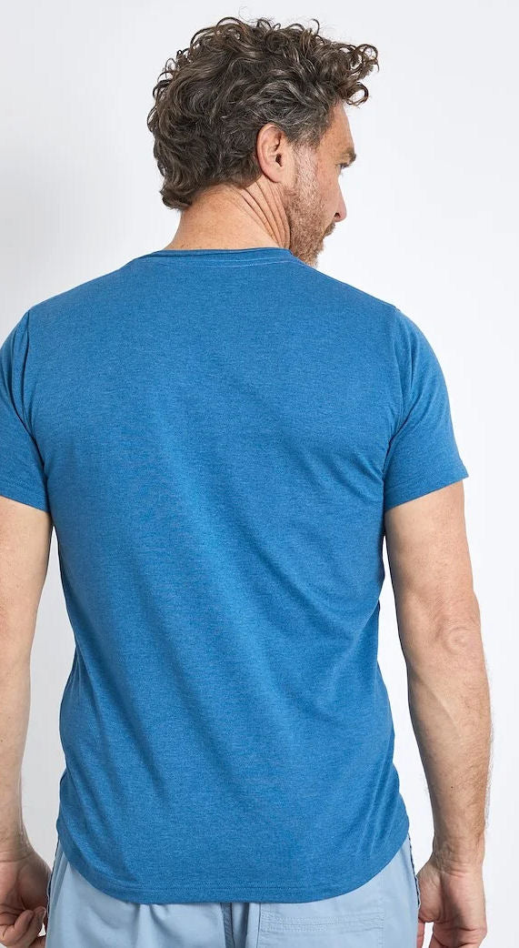 Weird Fish men's short sleeve crew neck Fish Anatomy print t-shirt in Dark Blue.