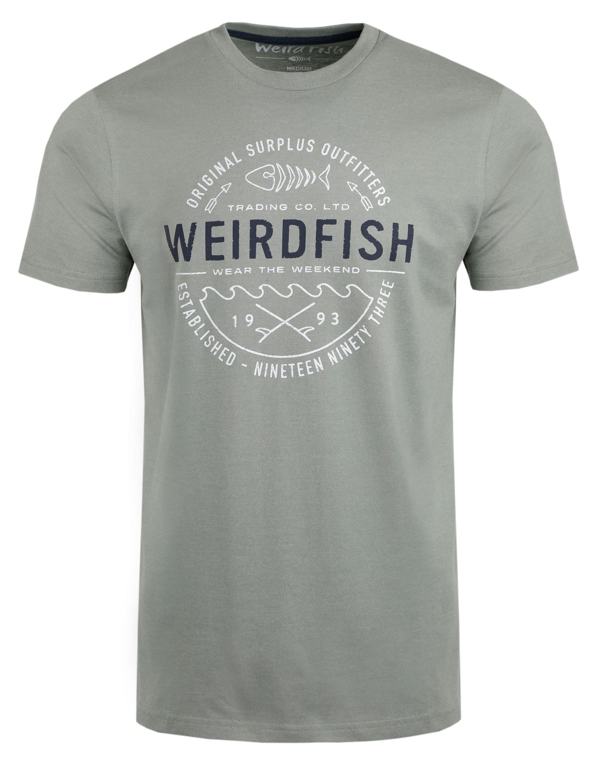 Weird Fish Mens Waves Printed T-Shirt - Shadow Grey – Salt Cellar