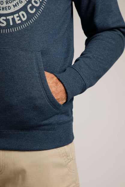 Weird Fish Mens 'Bathhurst' Pop Over Hoodie - Navy