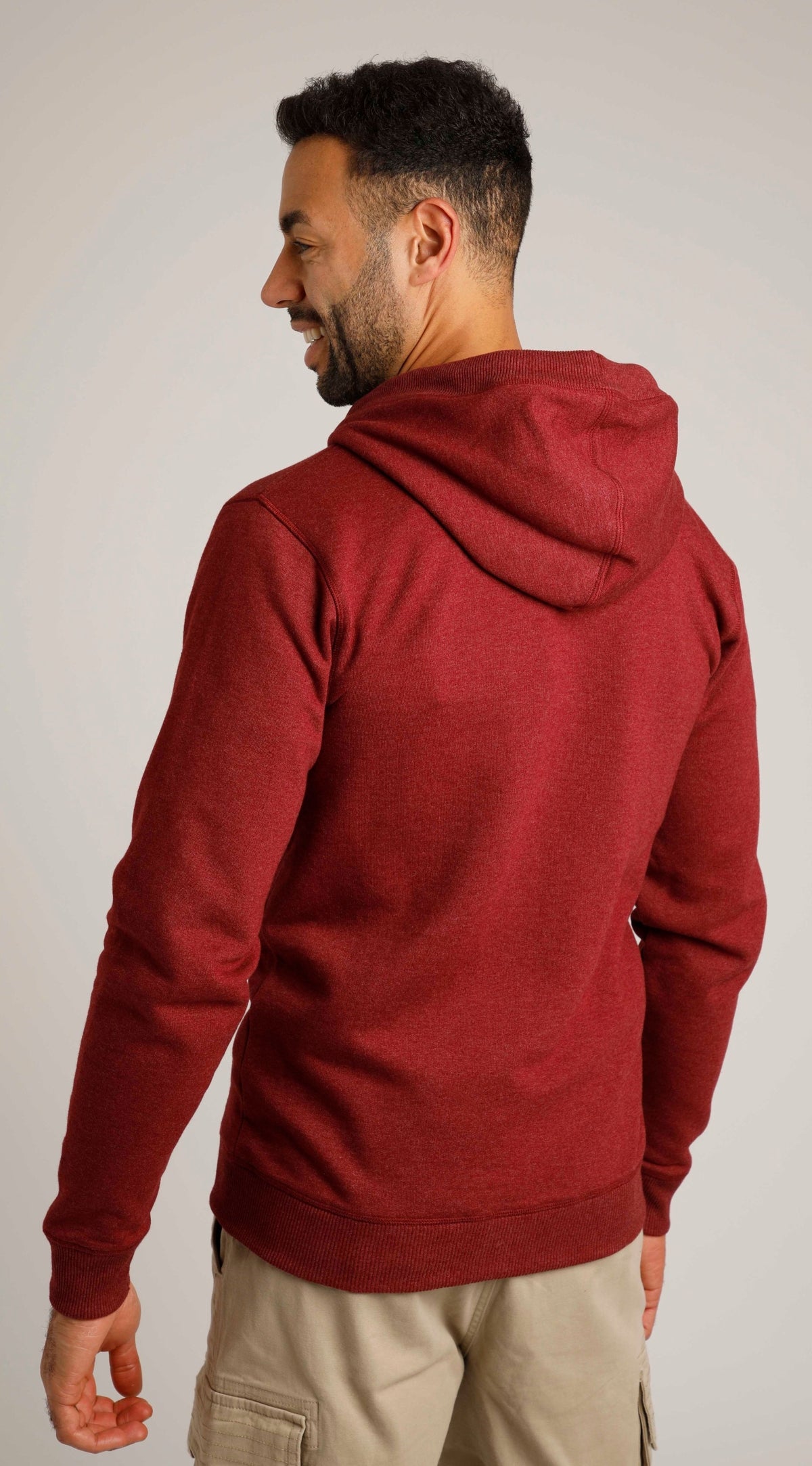 Mens red sales full zip hoodie