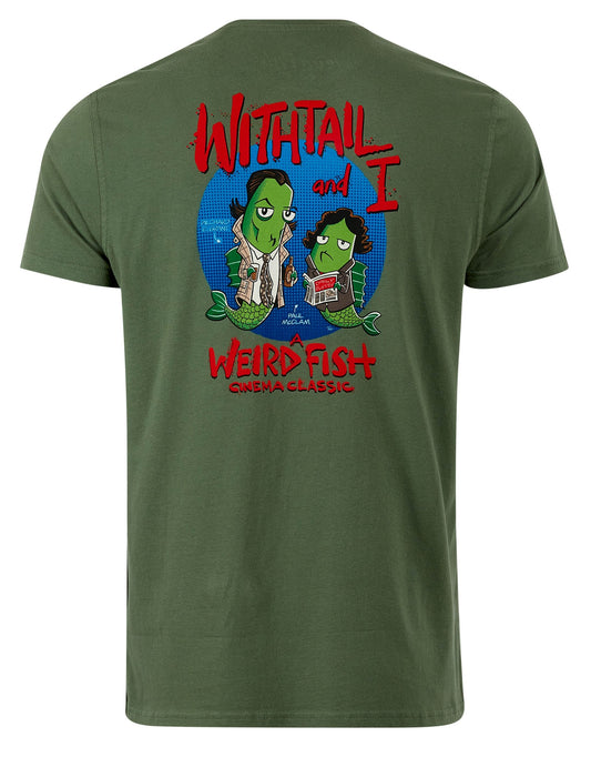 Weird Fish Mens 'Withtail and I' Printed Tee - Military Green