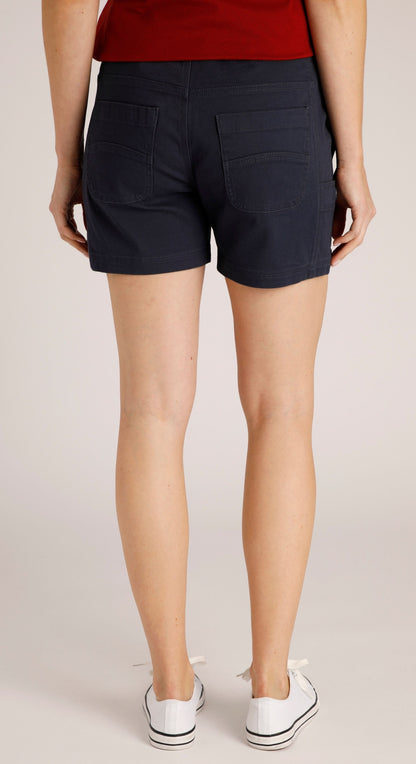 Weird Fish Womens Willoughby Cotton Shorts - Navy