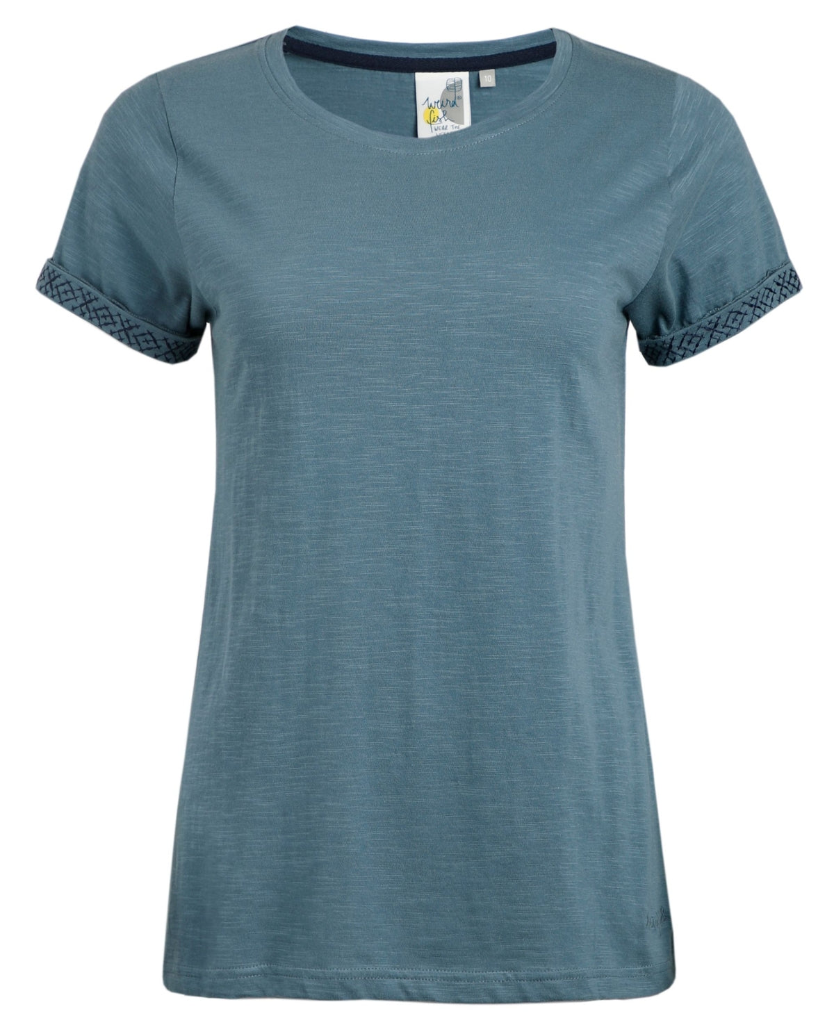Weird Fish Womens 'Trinity' Short Sleeve Tee - Dusty Blue