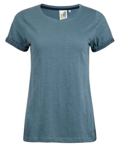 Weird Fish Womens 'Trinity' Short Sleeve Tee - Dusty Blue