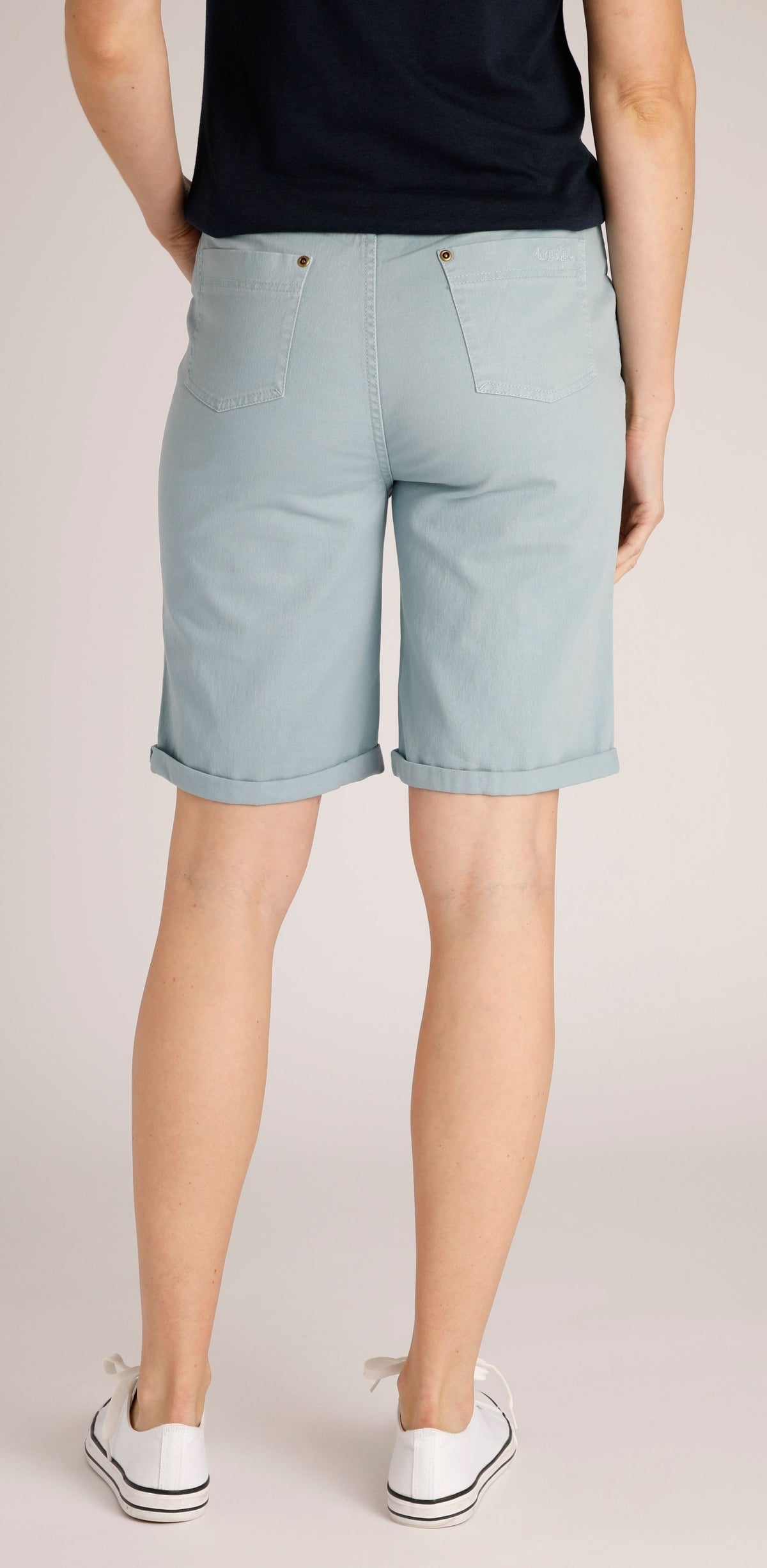 Weird Fish Womens 'Carmen' Stretch Shorts - Faded Denim