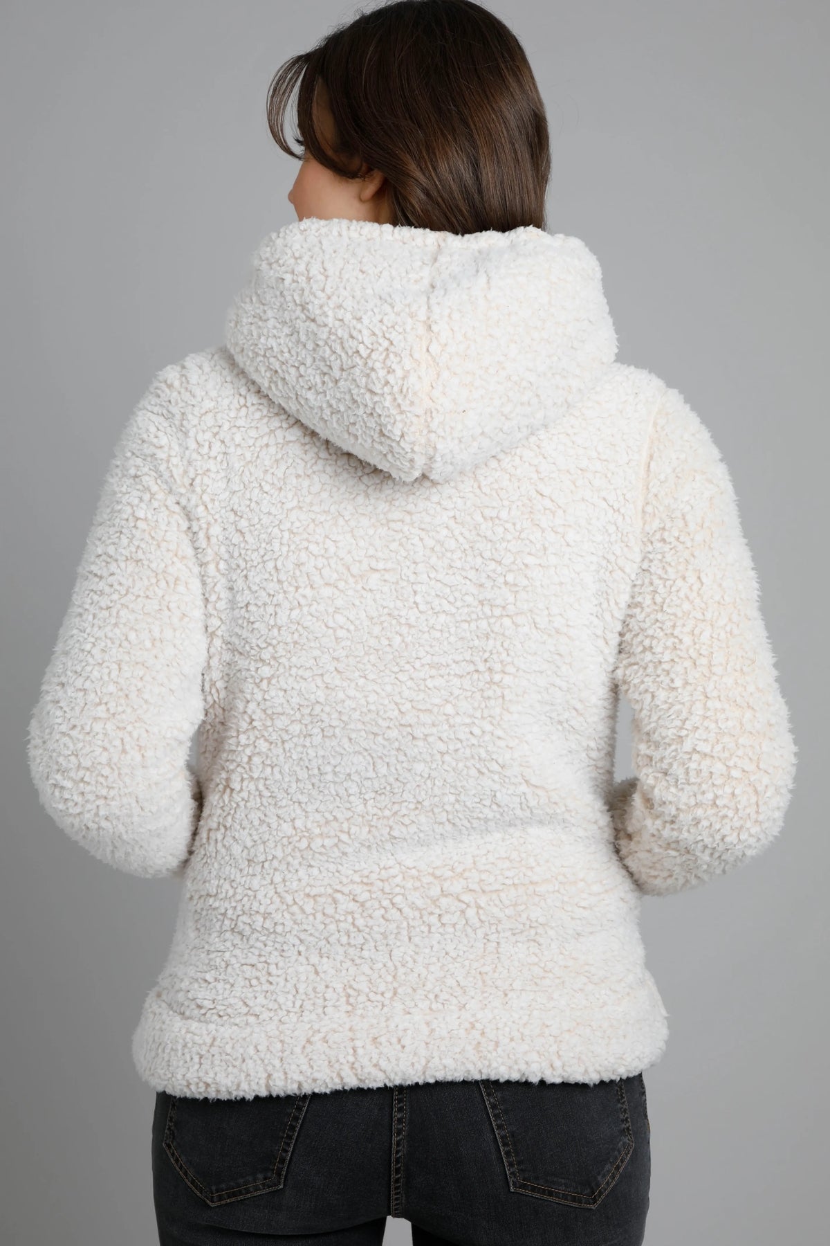 Weird Fish Womens Yara Cosy Fleece Hoody Oyster
