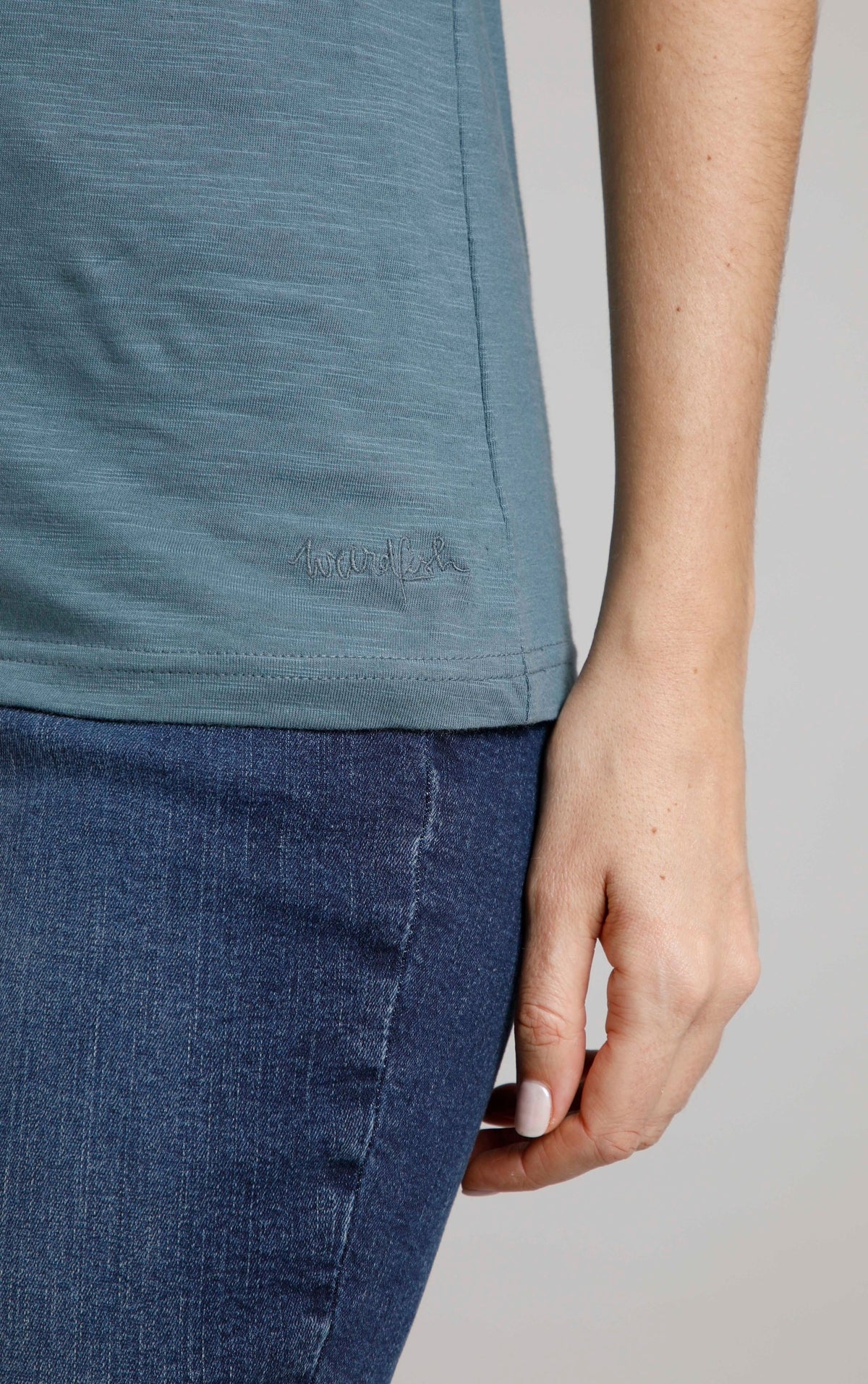Weird Fish Womens 'Trinity' Short Sleeve Tee - Dusty Blue